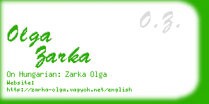 olga zarka business card